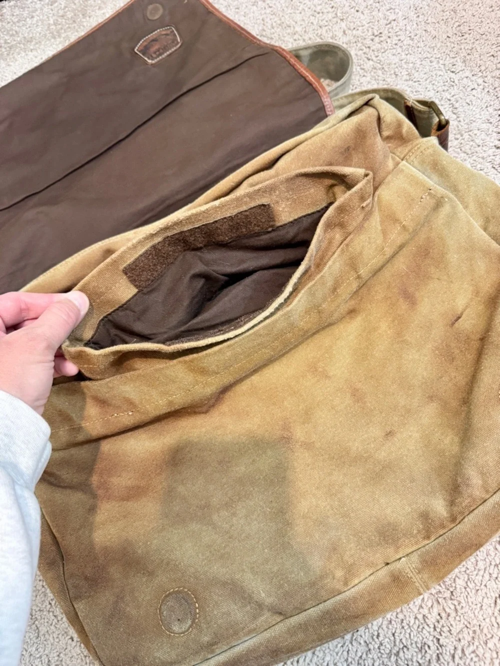 Bed Stu Gradient Canvas Messenger Bag Rustic Boho Distressed Crossbody B92